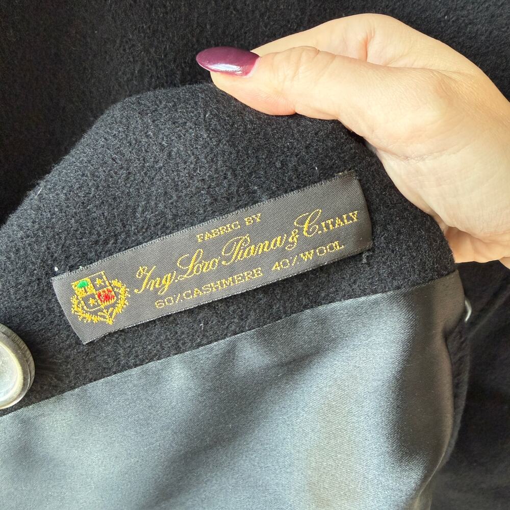 Fleurette Loro Piana Cashmere Wool Pea Coat - Picture 3 of 4